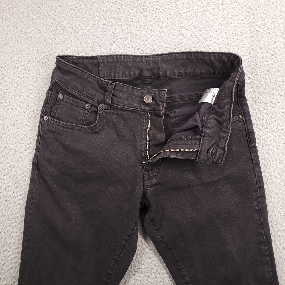 6397 Jeans Womens 27 Faded Black Mini Skinny Relaxed Fit‎ Denim NP042 Italy - Picture 5 of 15